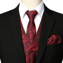 Load image into Gallery viewer, Wine Red Floral Jacquard One Button Suit Jacket Male Shawl Collar Slim Fit Mens Blazers Party Wedding Prom Tuxedo Blazer Hombre