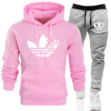 Load image into Gallery viewer, New ADI brand men sweatshirt Tracksuit prints thermal underwear Men Sportswear Sets Fleece Thick hoodie+Pants Sporting Suit Male