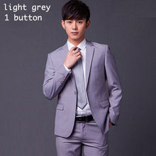 Load image into Gallery viewer, (Jacket+Pant+Tie) Men Formal Suits Luxury Wedding Suit Male Blazers Slim Fit Suits For Men Grey Black Party Classic Menswear