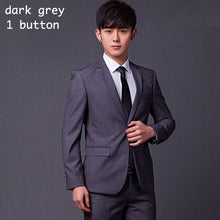 Load image into Gallery viewer, (Jacket+Pant+Tie) Men Formal Suits Luxury Wedding Suit Male Blazers Slim Fit Suits For Men Grey Black Party Classic Menswear