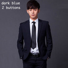 Load image into Gallery viewer, (Jacket+Pant+Tie) Men Formal Suits Luxury Wedding Suit Male Blazers Slim Fit Suits For Men Grey Black Party Classic Menswear