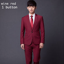Load image into Gallery viewer, (Jacket+Pant+Tie) Men Formal Suits Luxury Wedding Suit Male Blazers Slim Fit Suits For Men Grey Black Party Classic Menswear