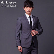 Load image into Gallery viewer, (Jacket+Pant+Tie) Men Formal Suits Luxury Wedding Suit Male Blazers Slim Fit Suits For Men Grey Black Party Classic Menswear