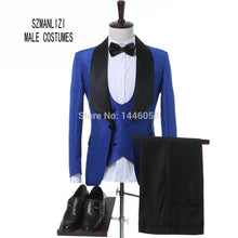 Load image into Gallery viewer, 2017 Tailcoat Morning Style Mens Wedding Suits Navy Blue Groom Tuxedos Wedding Tuxedos Groomsmen Suit 3 Piece Best Men Suit