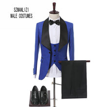 Load image into Gallery viewer, 2017 Tailcoat Morning Style Mens Wedding Suits Navy Blue Groom Tuxedos Wedding Tuxedos Groomsmen Suit 3 Piece Best Men Suit